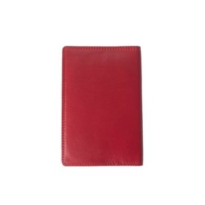 Δερμάτινη Καρτοθήκη-PASSPORT Κόκκινο Χρώμα Για Διαβατήριο