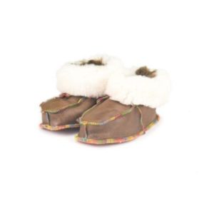 Dalis Leather-Παιδικά Δερμάτινα Κλειστά Παντοφλάκια Καστοριάς Εξώραφα (Suede)-ΚΑΦΕ
