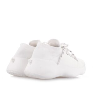 Υφασμάτινα sneakers τύπου κάλτσα σε λευκό χρώμα Famous