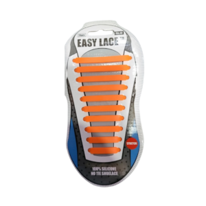 Easy Lace Κορδόνια Παπουτσιών Ελαστικά Σιλικόνης 20τμχ - One Size - Πορτοκαλί
