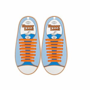 Happy Lacci - Ελαστικά Κορδόνια Παπουτσιών Σιλικόνης Πορτοκαλί